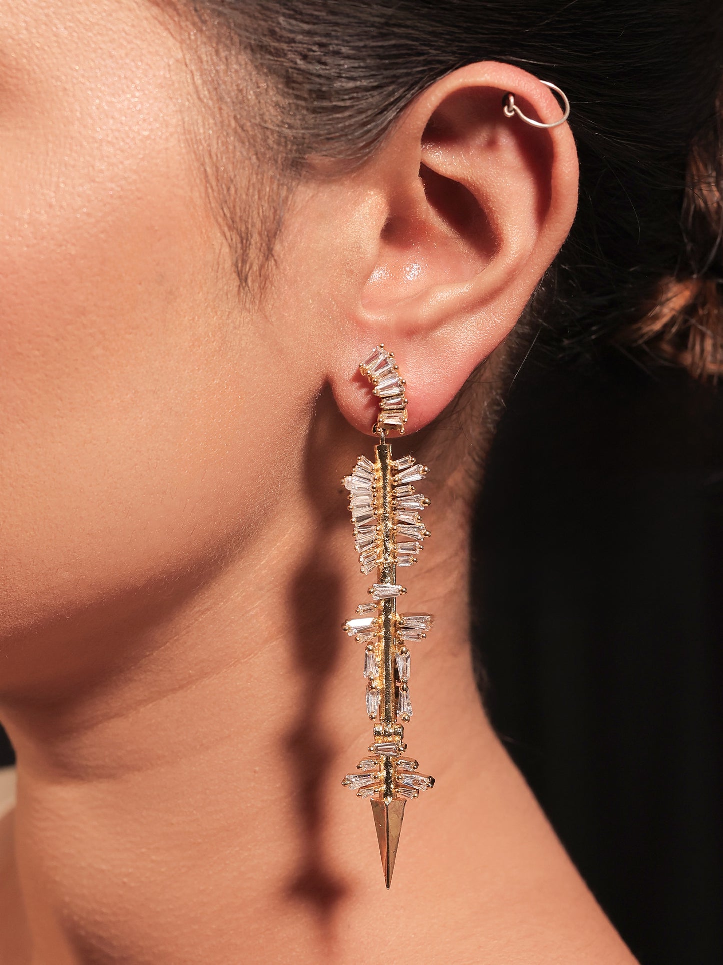 Ruchika White American Diamond Earrings
