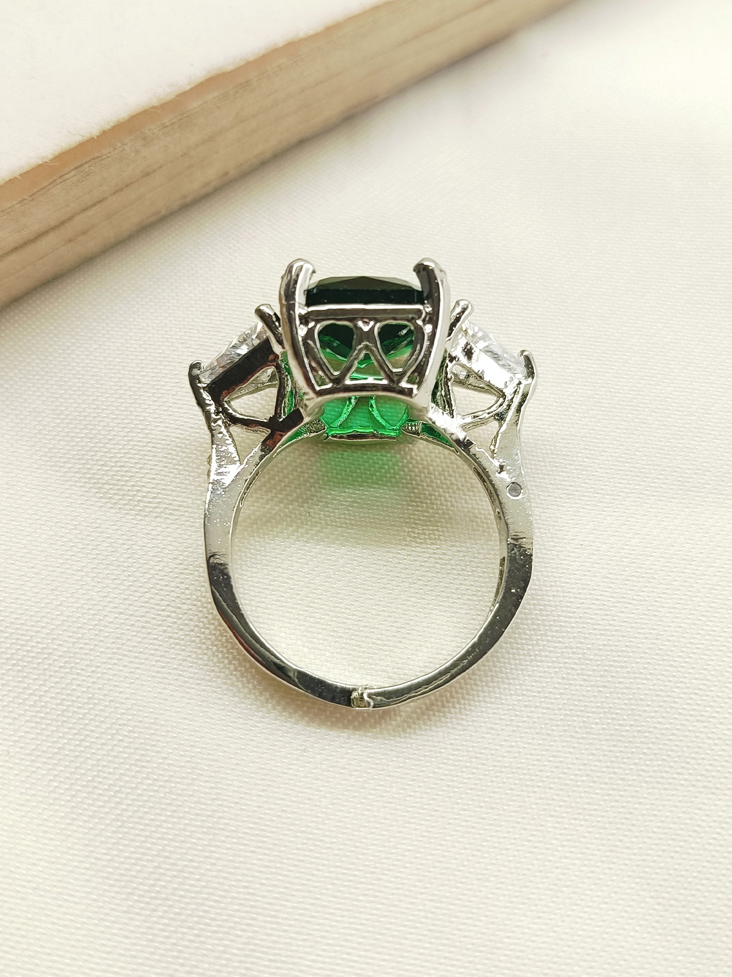 Mehar Green American Diamond Finger Ring