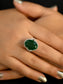 Harshiya Emerald American Diamond Finger Ring