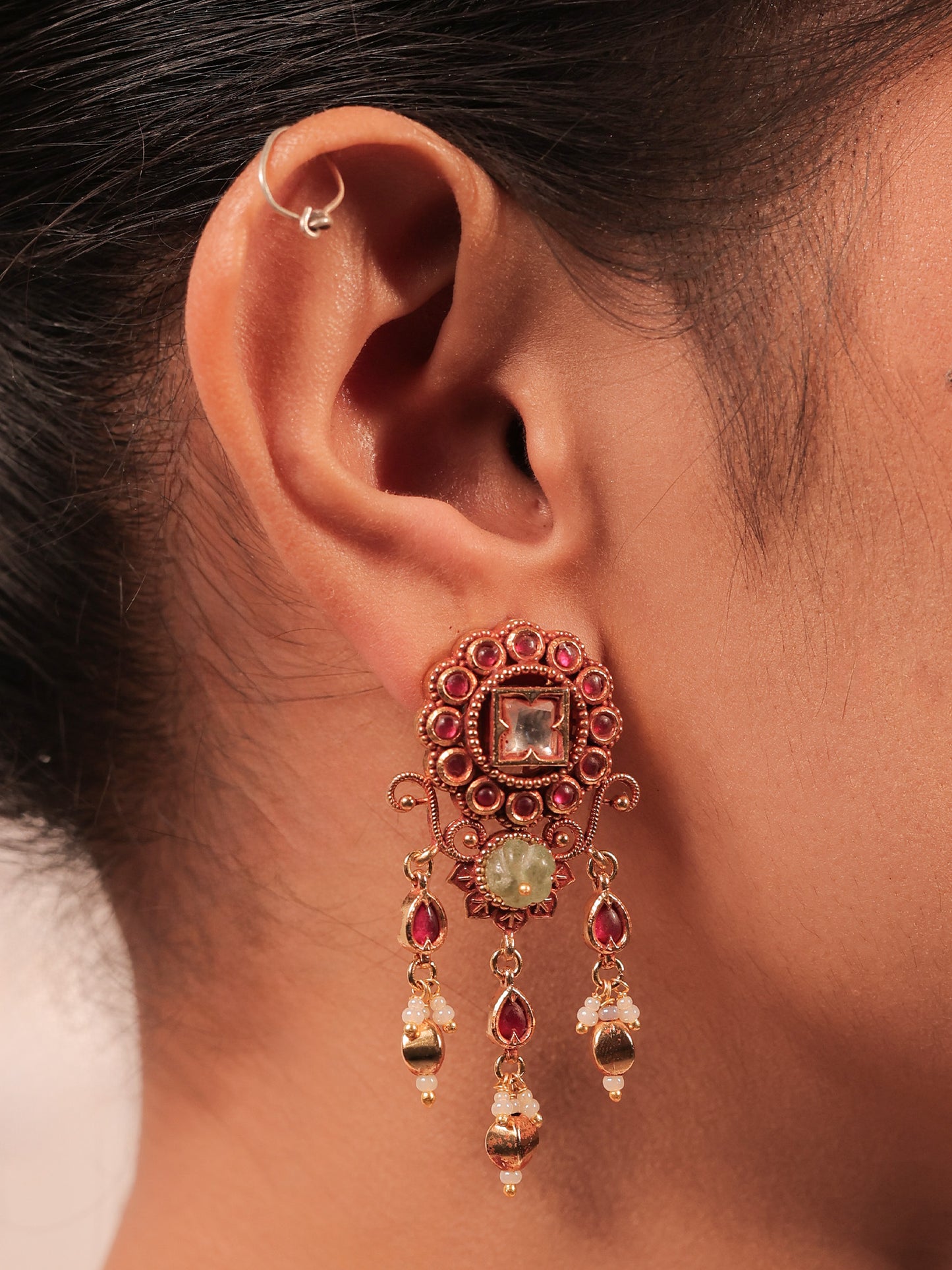 Revti Mint Green Kundan Necklace Set