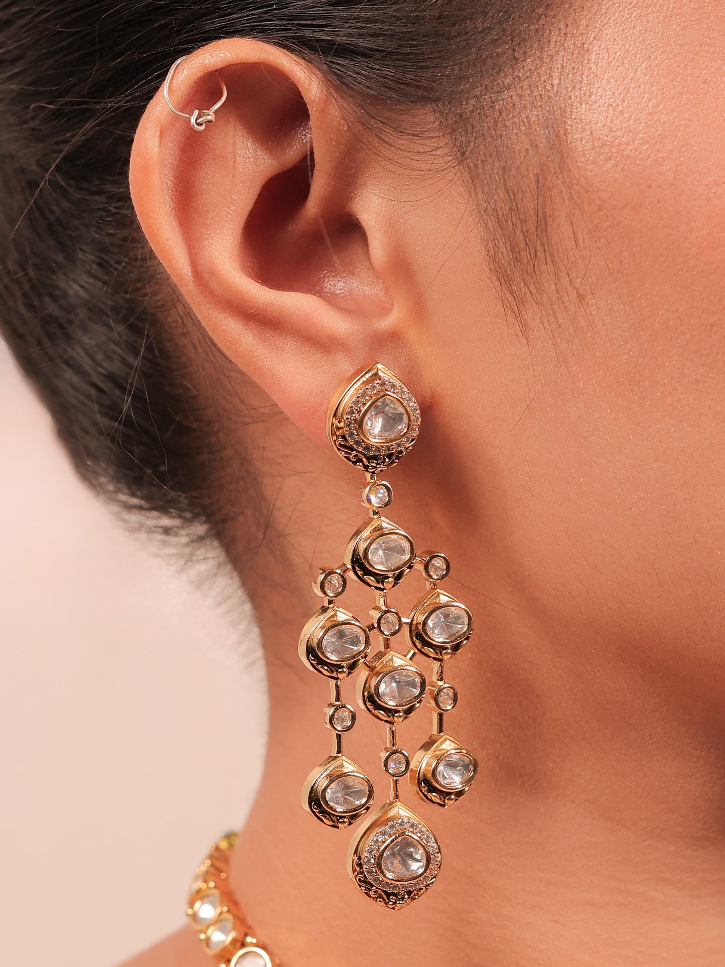 Supriya White Kundan Necklace Set