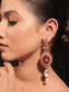 Eve Maroon Ganesh Ji Boutique Earrings