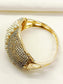 Vina Off White Beads Gold Plated American Daimond Bracelet
