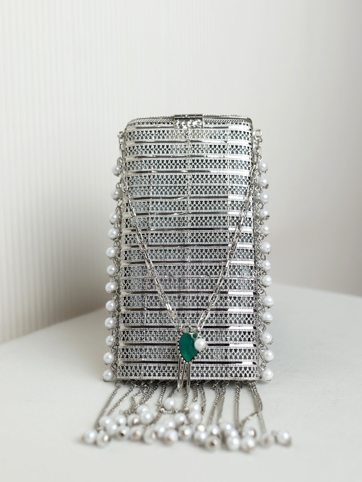 Shabana Silver Mobile Pouch