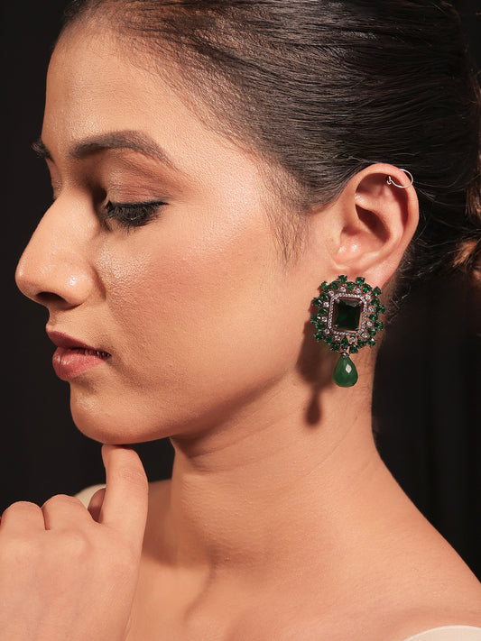 Sashwin Green Victorian Earrings