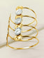 Aasia Molten Dual Tone Coin Cuff Western Bracelet