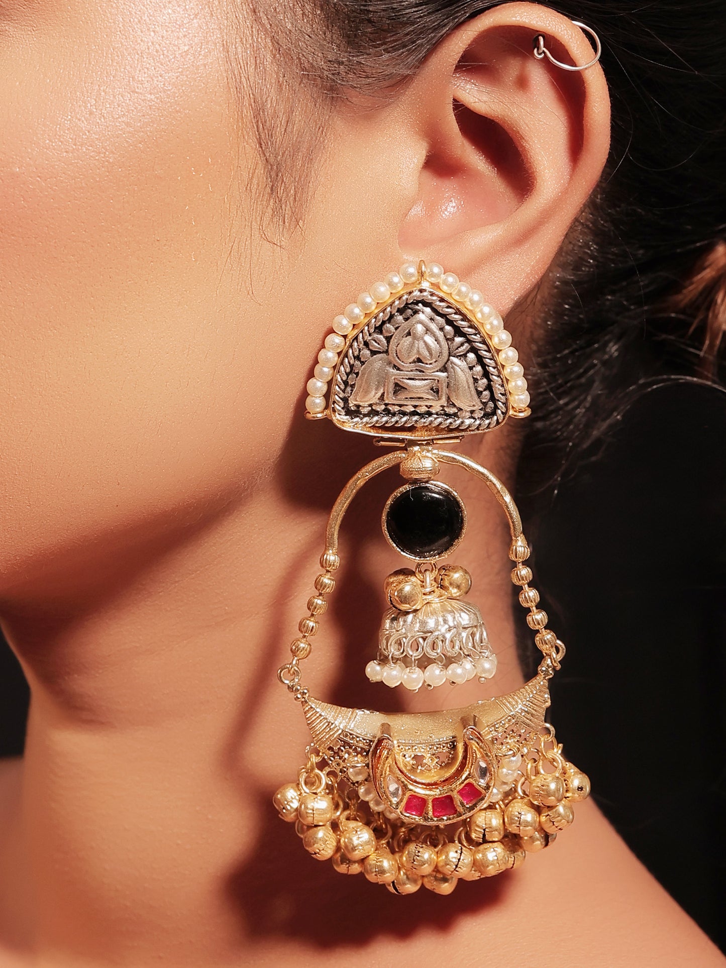 Maheshwri Black Boutique Earrings