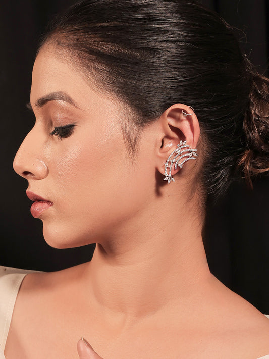Zaina White American Diamond Earring