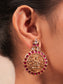 Seerat Majenta Antique Temple Necklace Set