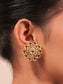 Aamira Golden Coloured Pachi Kundan Long Necklace Set