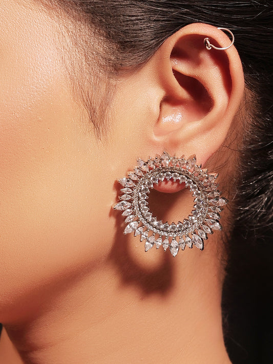 Dhruvika Diamond Work Silver Plated Tops