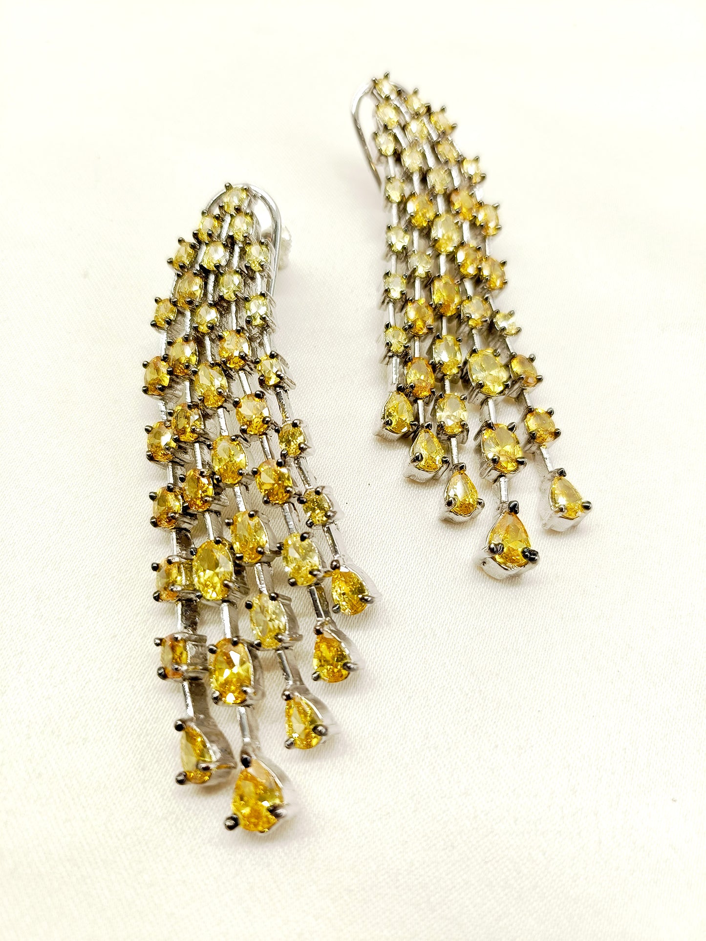 Pranjal Yellow Diamond Earrings