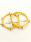 Raza Yellow Fabric Bangles with Ghungroo