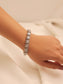 Vaishali American Diamond Silver Plated Bracelet