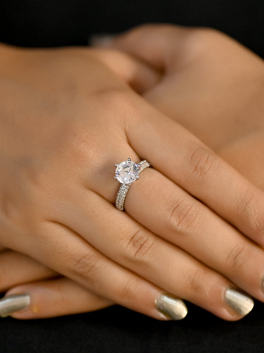 Nabila American Diamond Finger Ring