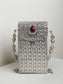 Kangna Ruby Silver Mobile Pouch