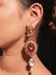 Eve Maroon Ganesh Ji Boutique Earrings