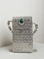 Kritika Green Silver Mobile Pouch