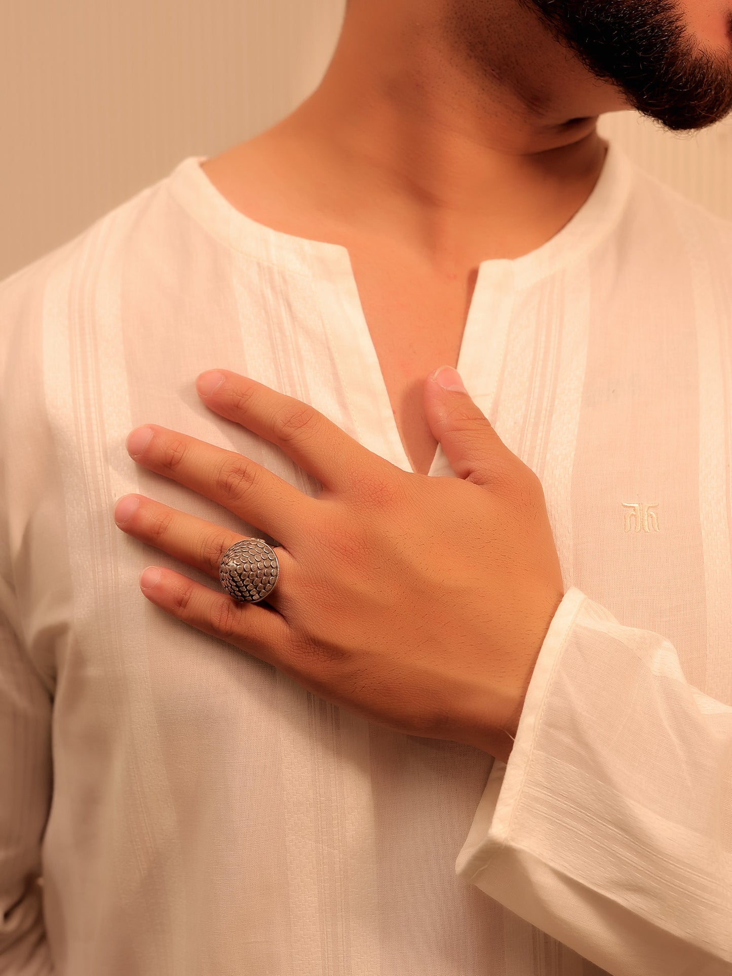 Ajmeri Plain Men's Finger Ring
