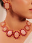 Edana Ruby & Baby Pink Natural Stone Necklace Set