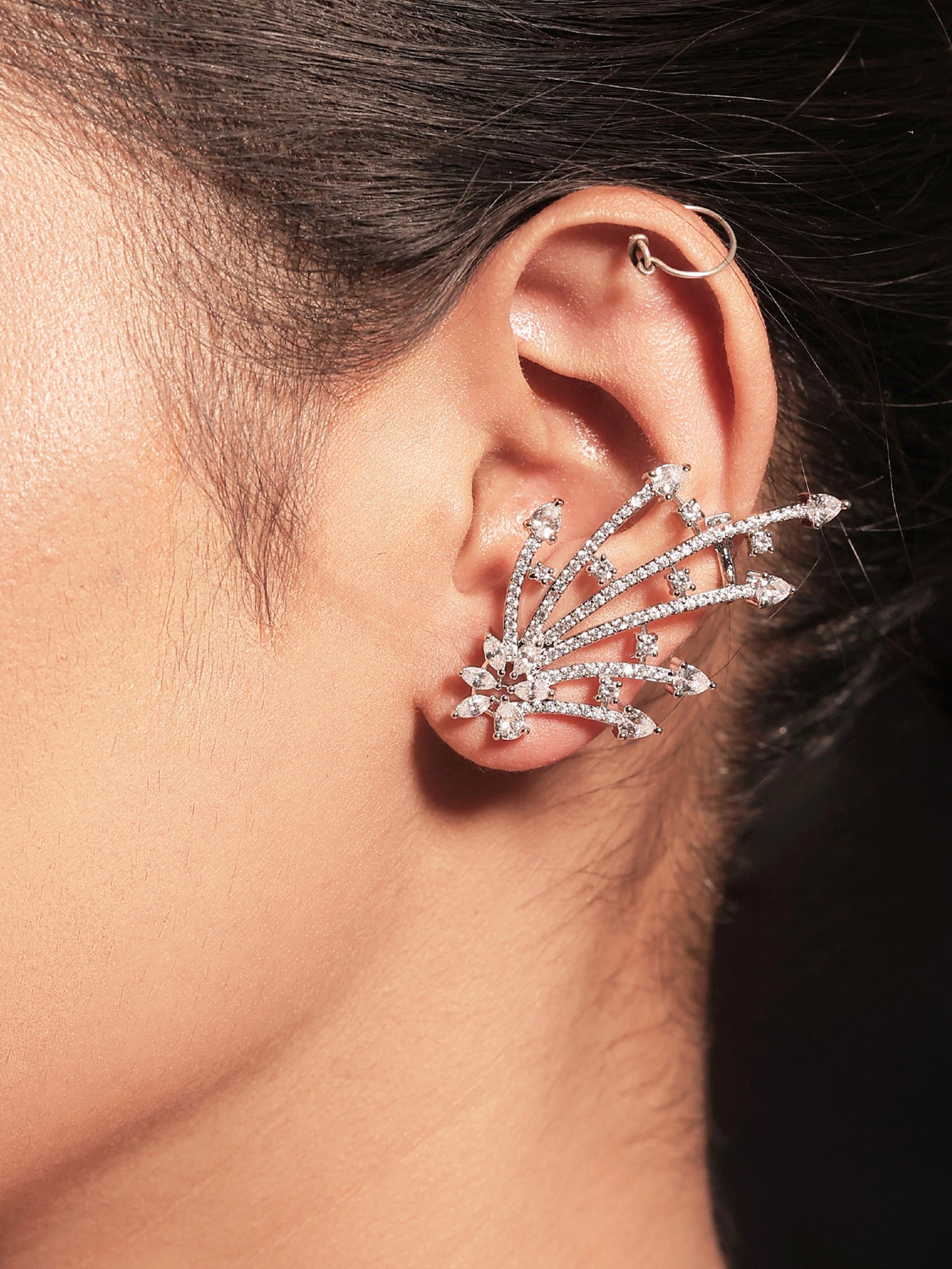 Sabrina White American Diamond Earring