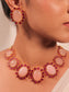 Edana Ruby & Baby Pink Natural Stone Necklace Set