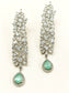 Ghazal Long Silver American Diamond Earrings