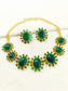 Aurora Green Natural Stone Necklace Set