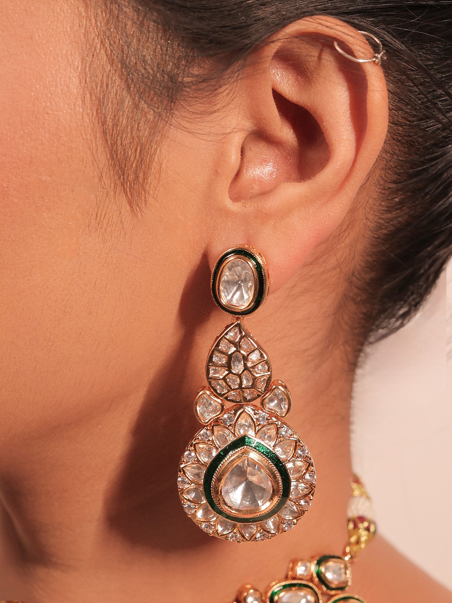 Sharda Ruby Kundan Necklace Set