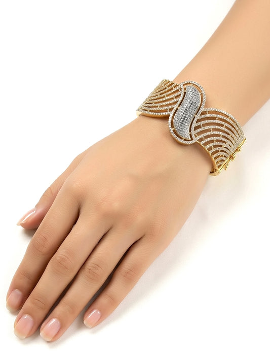 Vimla White Gold Plated American Daimond Braclet