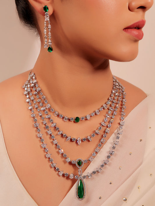 Ives Emerald American Diamond Set