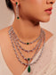Ives Emerald American Diamond Set