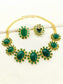 Aurora Green Natural Stone Necklace Set