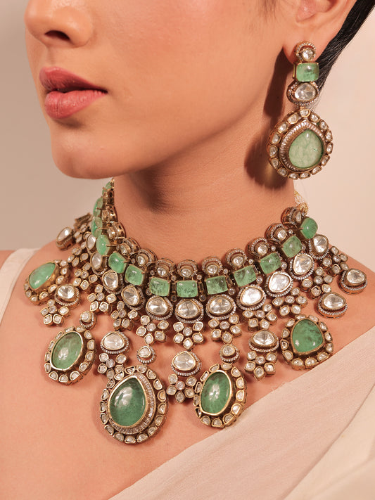 Madah Mint Green Victorian Necklace Set