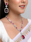 Nilima Ruby American Diamond Necklace Set
