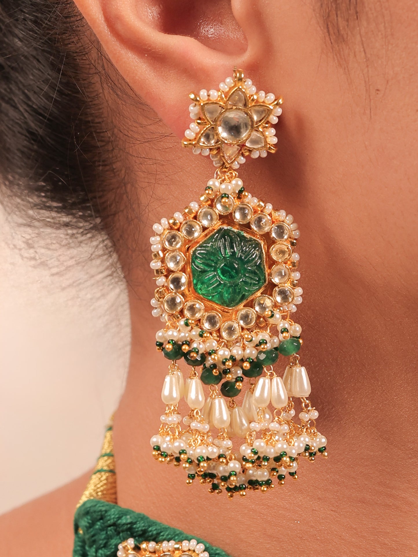 Sathiya Green Kundan Choker Set