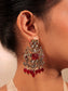 Sayesha Maroon Kundan Polki Long Necklace Set