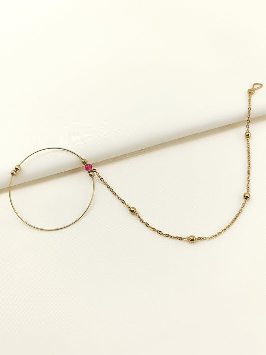 Ipshita Pink Antique Nath