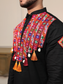 Samardh Garba Black Tassel Kurta Set.
