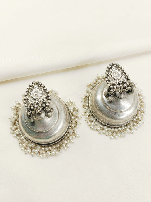 Ela Plain Oxidized Jhumki