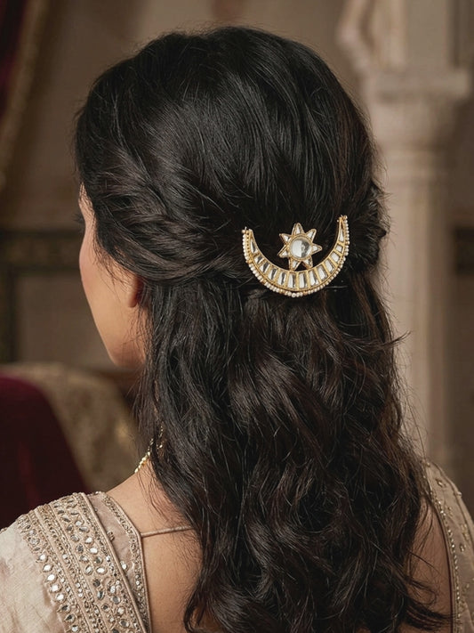 Naziha White Juda Brooch