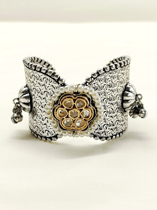 Adelaide White Oxidized Bracelet