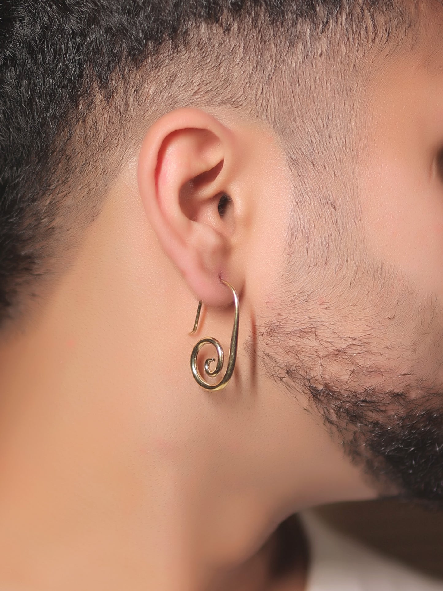 Ravik Golden Men's Earrings