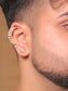 Siddh White Men's Earcuff With Stud