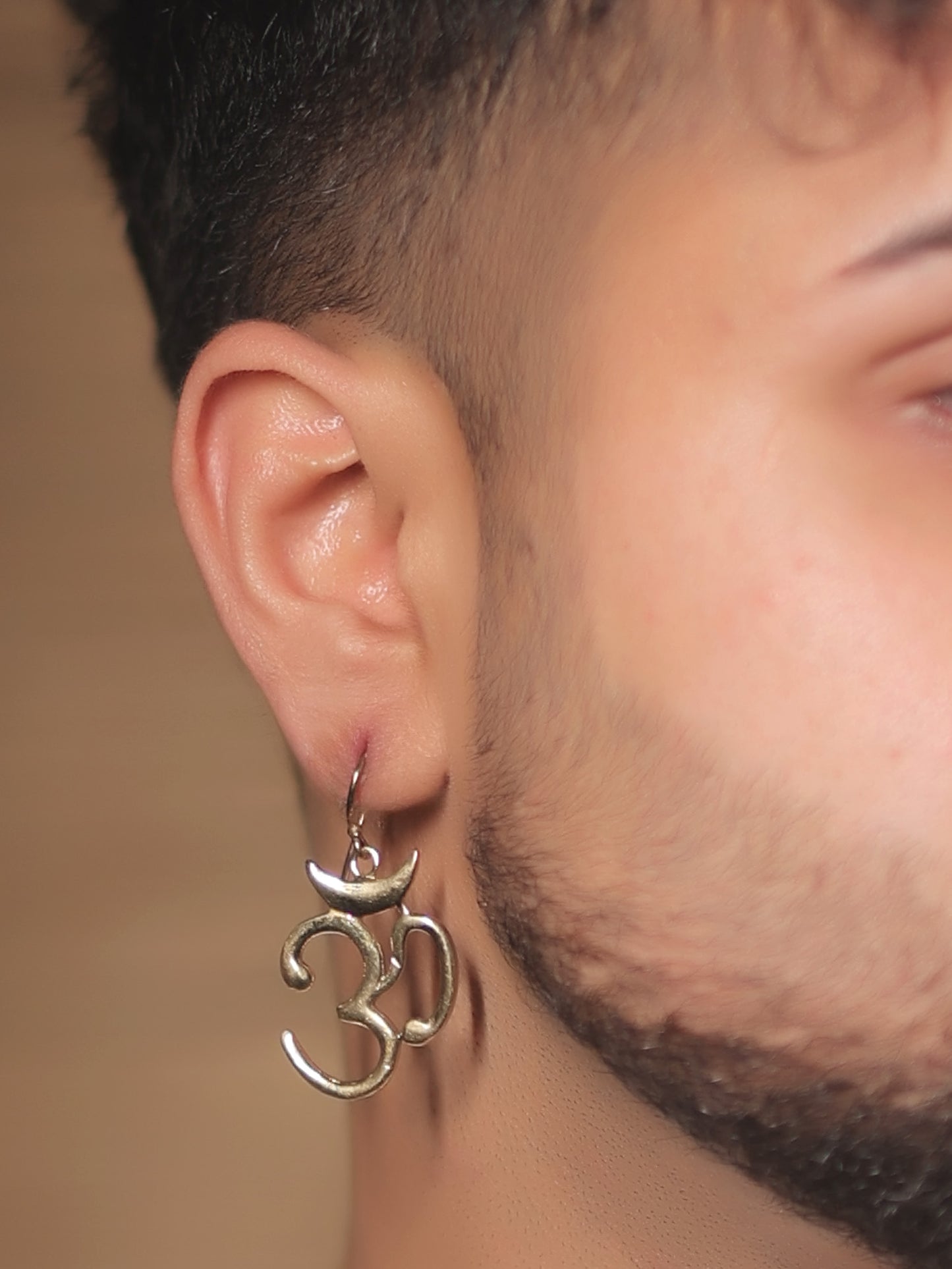 Nishik Golden Men's Earrings