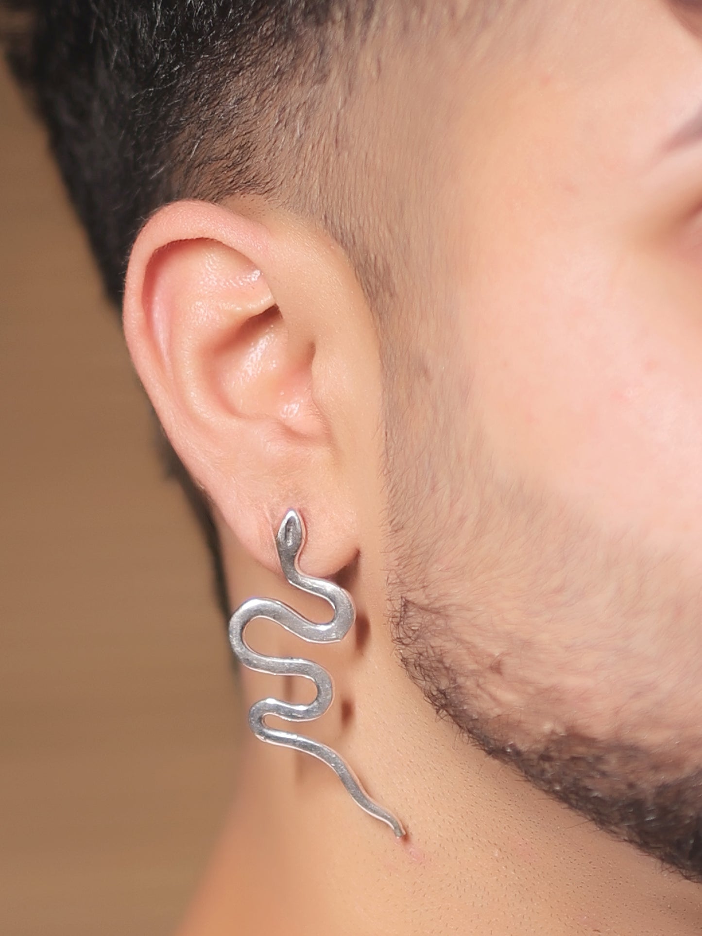 Zilpah Silver Men's Earrings