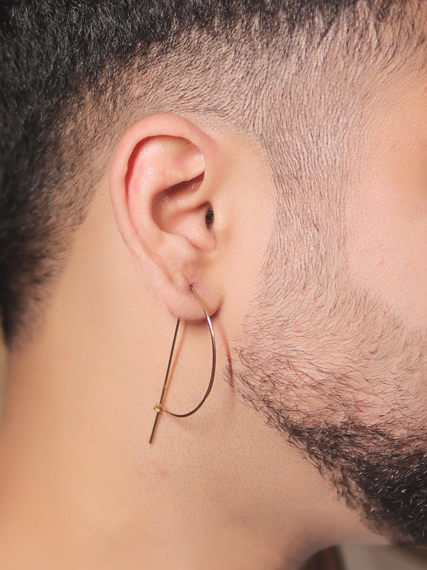 Aarvan Golden Men's Earrings