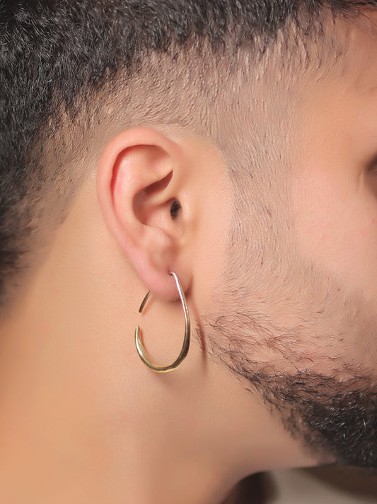 Kahna Golden Men's Earrings