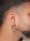 Navdha Golden Men's Earrings