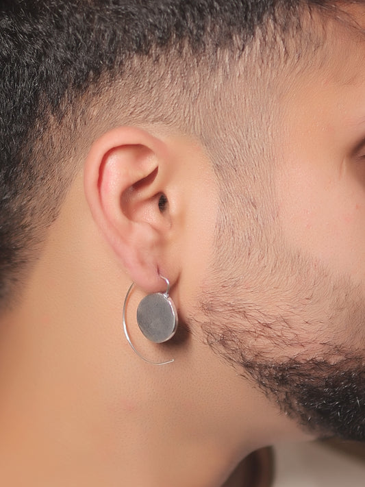 Suri Silver Men's Earrings